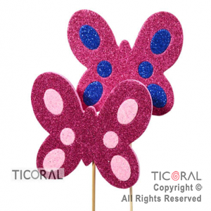 ADORNO FIGURA MARIPOSA GIBRE PINCHE GOMA EVA x 2